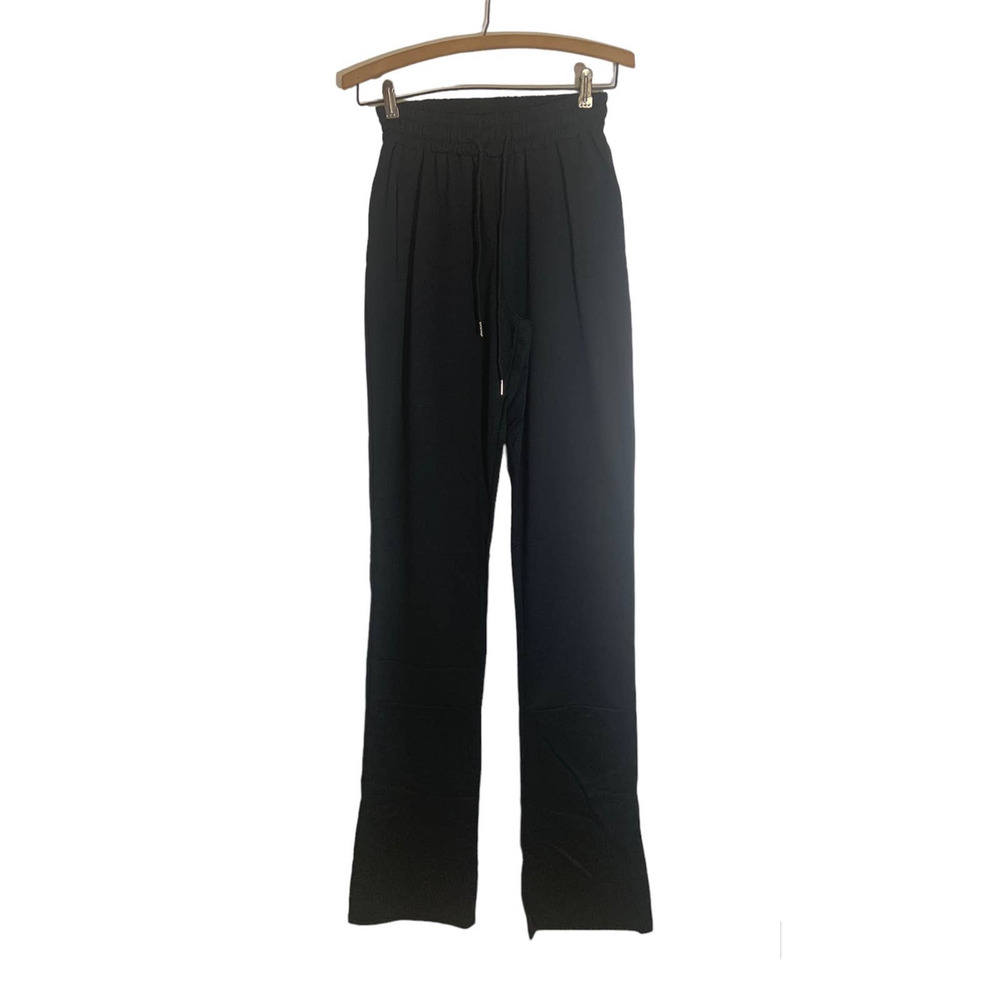 Women’s Elastic Waist Drawstring Sweatpants Joggers Black Size S NWOT's